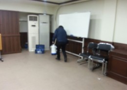 오산시민회관  .소독중