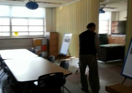 ** 중학교 방역 소독